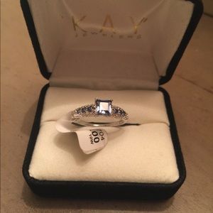 NWT SS 10w Blue topaz Ring